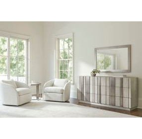 Tempo Larza and Satin Nickel Square Accent Table