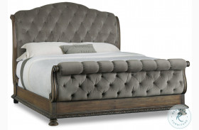 Rhapsody Gray California King Upholstered Sleigh Bed