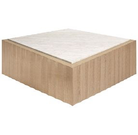 Granger Cerused Oak 40" Square Coffee Table