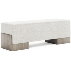 Monolith Ivory 56" Upholstered Bench