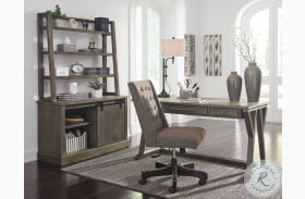 Luxenford Grayish Brown Home Office Set