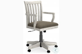 Havalance Beige And White Desk Chair