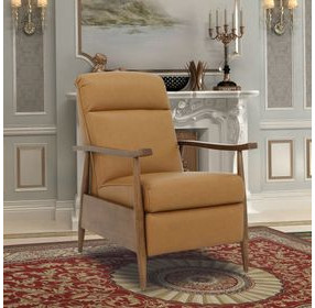 Hampton Santa Fe Brandy Leather Push Thru The Arms Recliner