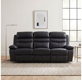Hancock Black Double 87" Power Reclining Sofa