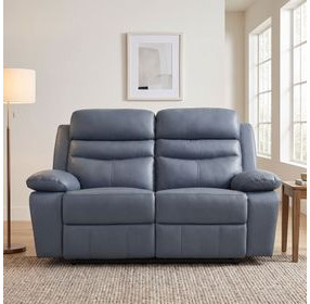 Hancock Blue Double 64" Reclining Loveseat