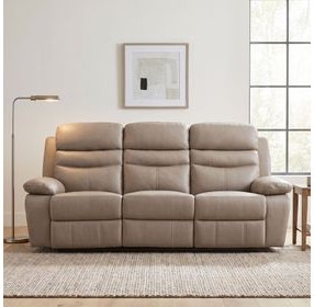 Hancock Latte Double 87" Reclining Sofa