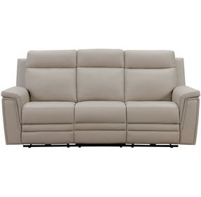 Harper Berlin Cream Leather Power Reclining Living Room Set and USB Charging
