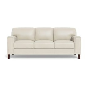 Halwyn Vanilla Leather Living Room Set