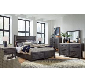 Plum Creek Ravenwood Black and White 2 Drawer Open Marble Top Nightstand with USB Charging