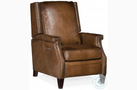 Collin Checkmate Pawn Leather Power Recliner With Power Headrest