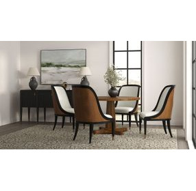 Eave Black Marble Top 4 Door Sideboard