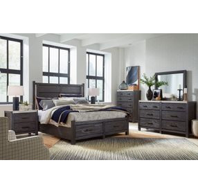 Plum Creek Ravenwood Black and White 5 Drawer Marble Top Chest