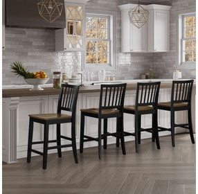 Joplin Black and Brown Counter Height Chair Set of 2