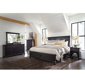 Oxford Black Rectangular Dresser Mirror
