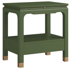Eave Darkened Sage Bedside Table