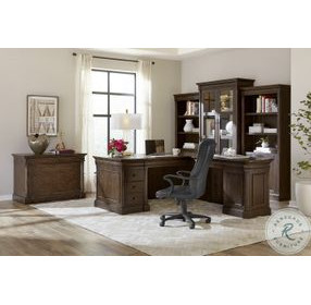 Jackson Turkish Coffee 72" L Shaped Desk and USB Charging