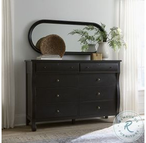 Caroline Soft Black 8 Drawer Dresser