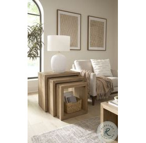 Lyndon Light Cashmere Rectangular Nesting End Table