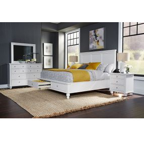 Cambridge White Liv360 3 Drawer Nightstand with LED
