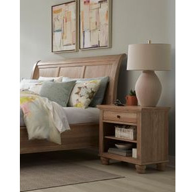 Cambridge Modern Khaki 1 Drawer Bedside Nightstand