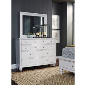 Cambridge White Rectangular Chesser Mirror