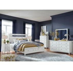 Springhouse Whisper White 2 Drawer Nightstand with USB Charging