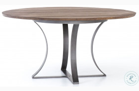 Gage Gunmetal And Tanner Brown 60" Dining Table