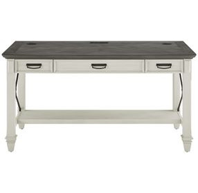 Hartford Antique White And Gray Writing Home Office Set