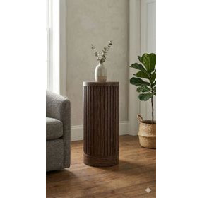 Tulane Brown 30" Round Side Table