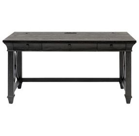 Willow Lane Ebony Black Home Office Set with USB Charging