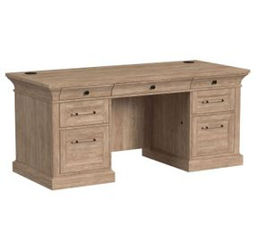 Willow Lane Natural Oak 68" Executive Desk