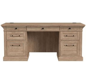 Willow Lane Natural Oak Executive Home Office Set