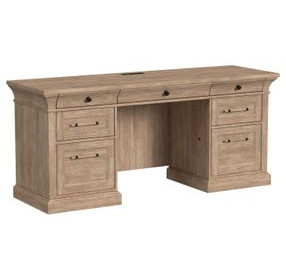 Willow Lane Natural Oak 68" Credenza with USB Charging