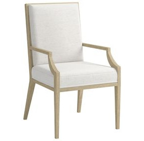 Eave Sundrenched Oak and White Upholstered Arm Chair
