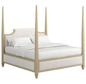 Eave Sundrenched Oak and Ivory King Upholstered Panel Bed