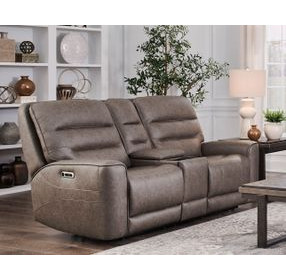 Lawson Sydney Brunette 76" Zero Gravity Power Reclining Loveseat with Console and USB Charging