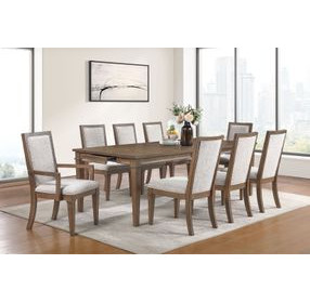 Mariana Vintage Mocha Upholstered Arm Chair Set of 2