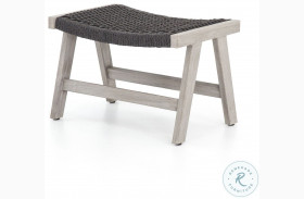 Delano Weathered Grey Rope Outdoor Ottoman