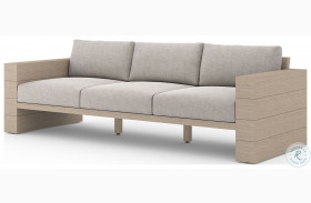 Leroy 96" Brown And Stone Grey Outdoor Sofa