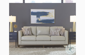Addison Frost Grey Leather Sofa