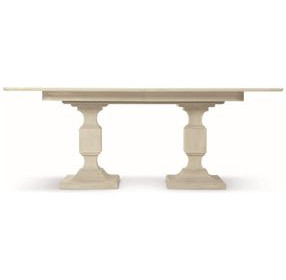 East Hampton Cerused Linen Rectangular Extendable Dining Room Set
