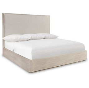 Lucerne Alba Performance Fabric King Upholstered Panel Bed