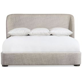 Geneve Beige and Robor Performance Fabric Upholstered Shelter Bedroom Set