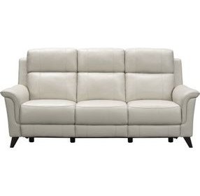 Kester Laurel Cream Leather Power Reclining Living Room Set with Power Headrest and USB Charging