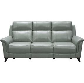 Kester Lorenzo Mint Leather Power Reclining Living Room Set with Power Headrest and USB Charging