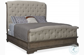 Woodlands Beige And Medium Tone Brownish Gray King upholstered Bed