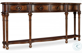 963-85-122 Cherry And Chestnut Burl Dark Wood 72'' Hall Console Table