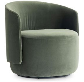 Crosby Green Upholstered Swivel Accent Chair