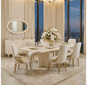 La Terrazza Creamy Pearl Oval Wall Mirror