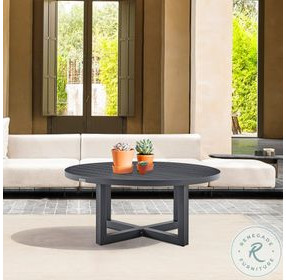 Menorca Gray Outdoor Round Coffee Table